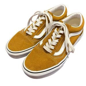 Vans Old Skool Canvas Suede Lace Up Sneakers Shoes Women’s US 7.5 Men’s 6 Mustar